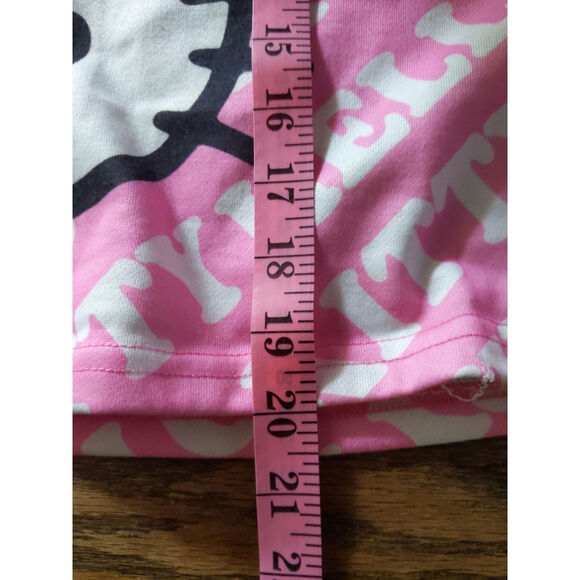 Hello Kitty Pink Cropped Hoodie Oversized M/L Kawaii Y2K Teddy Bear Logo - Picture 5 of 7
